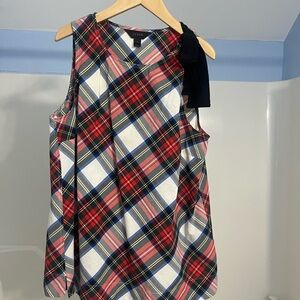 J. Crew Multicolor Plaid Sleeveless Blouse